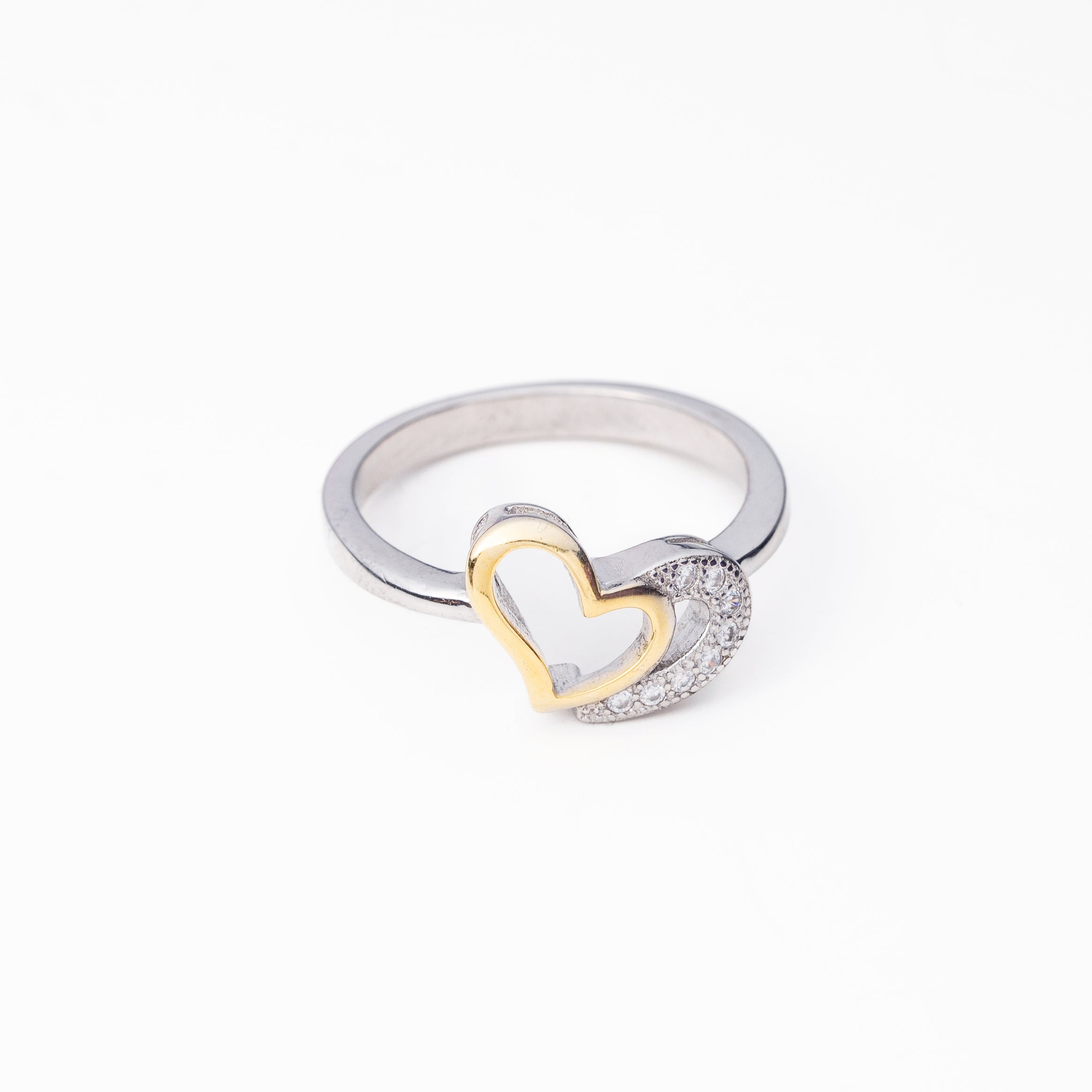 Gold Heart Lined Ring